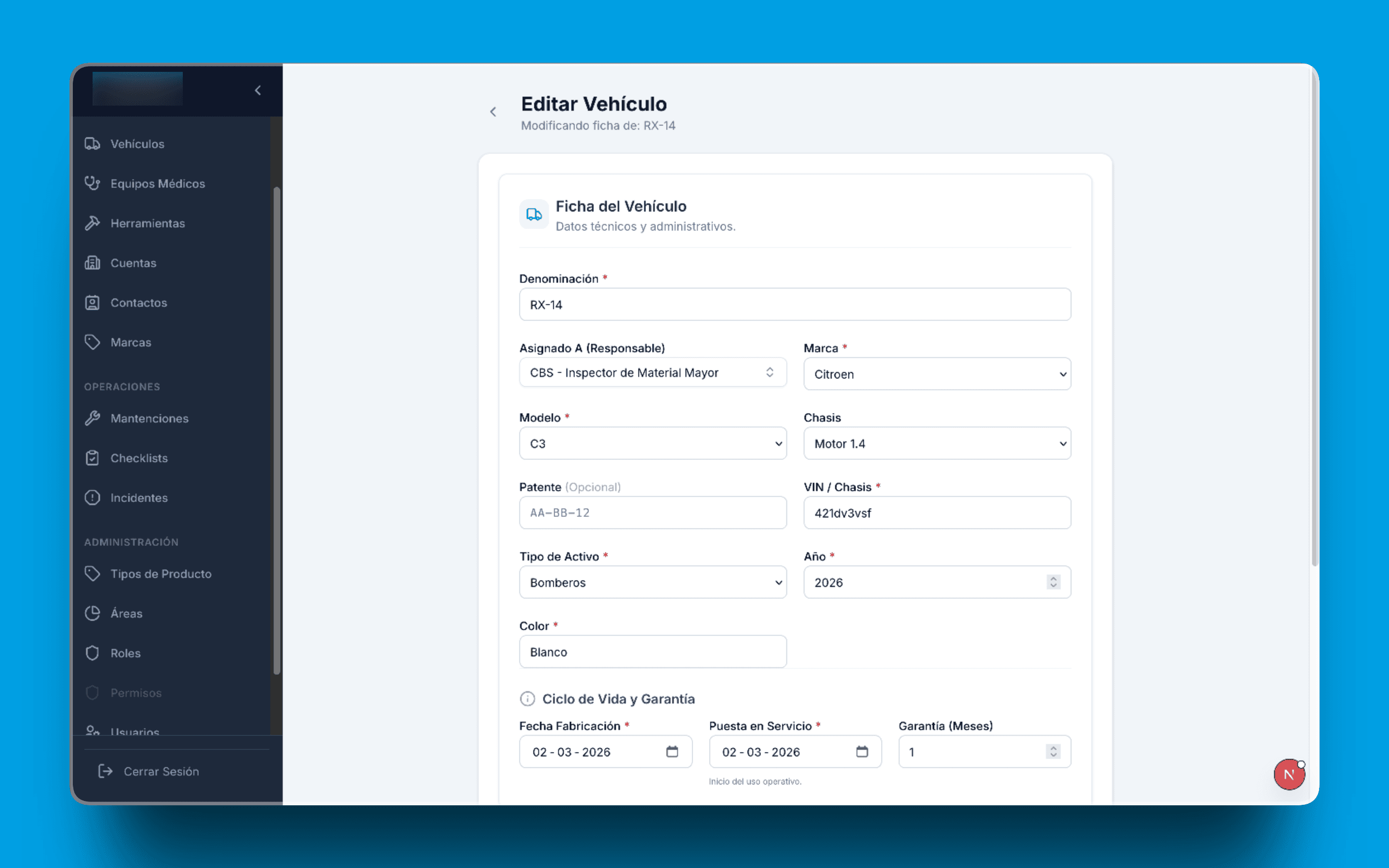 Sistema CMMS (Mantenimiento) screenshot 5